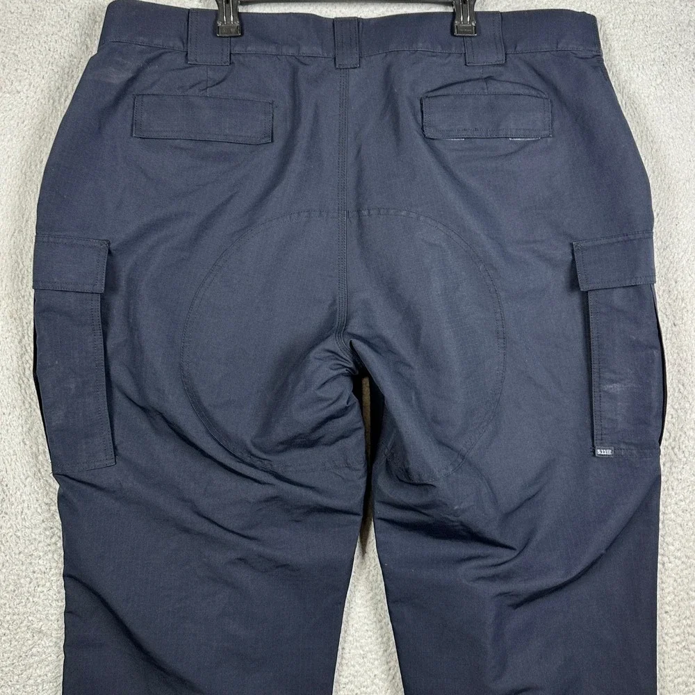 5.11 Tactical Pants Mens 48X32 Navy Blue Ripstop Cargo Workwear Utility Straight